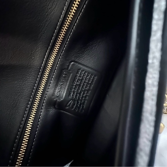 Coach Black Leather Crossbody Wallet with Gold Hardware - Picture 4 of 5